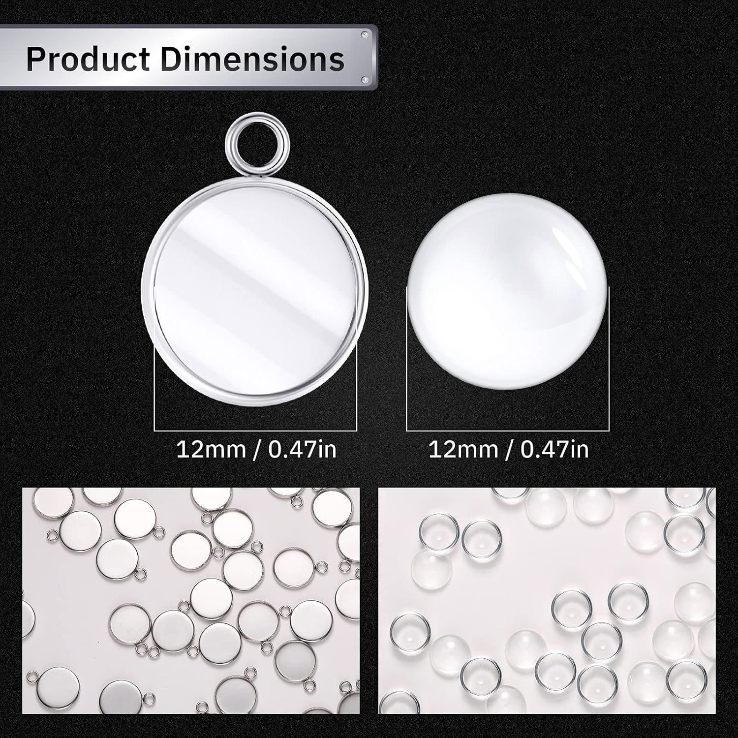 20 Pieces Stainless Steel Roun - Resin Crafts Diy ulasan dan harga