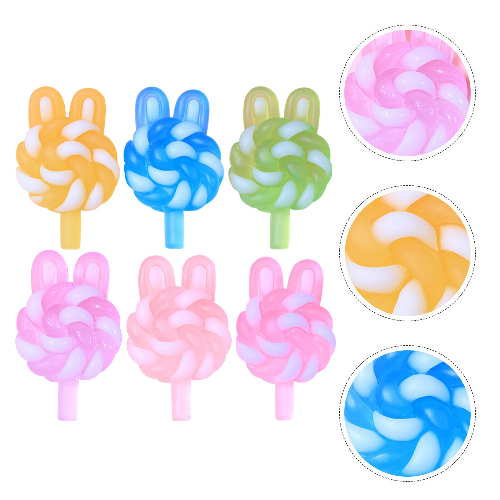 24Pcs Cute Cartoon Lollipop Ch - Resin Craft Supplies ulasan dan harga