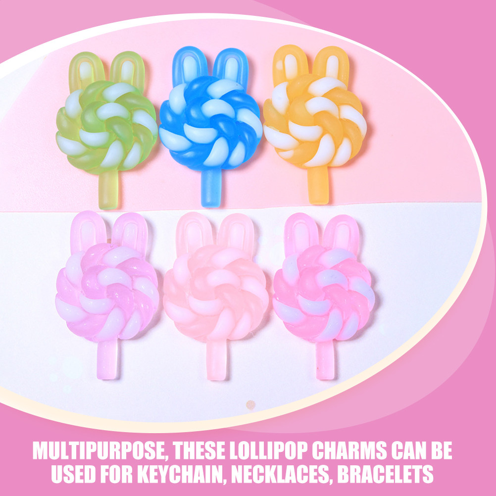 24Pcs Cute Cartoon Lollipop Ch - Resin Craft Supplies ulasan dan harga