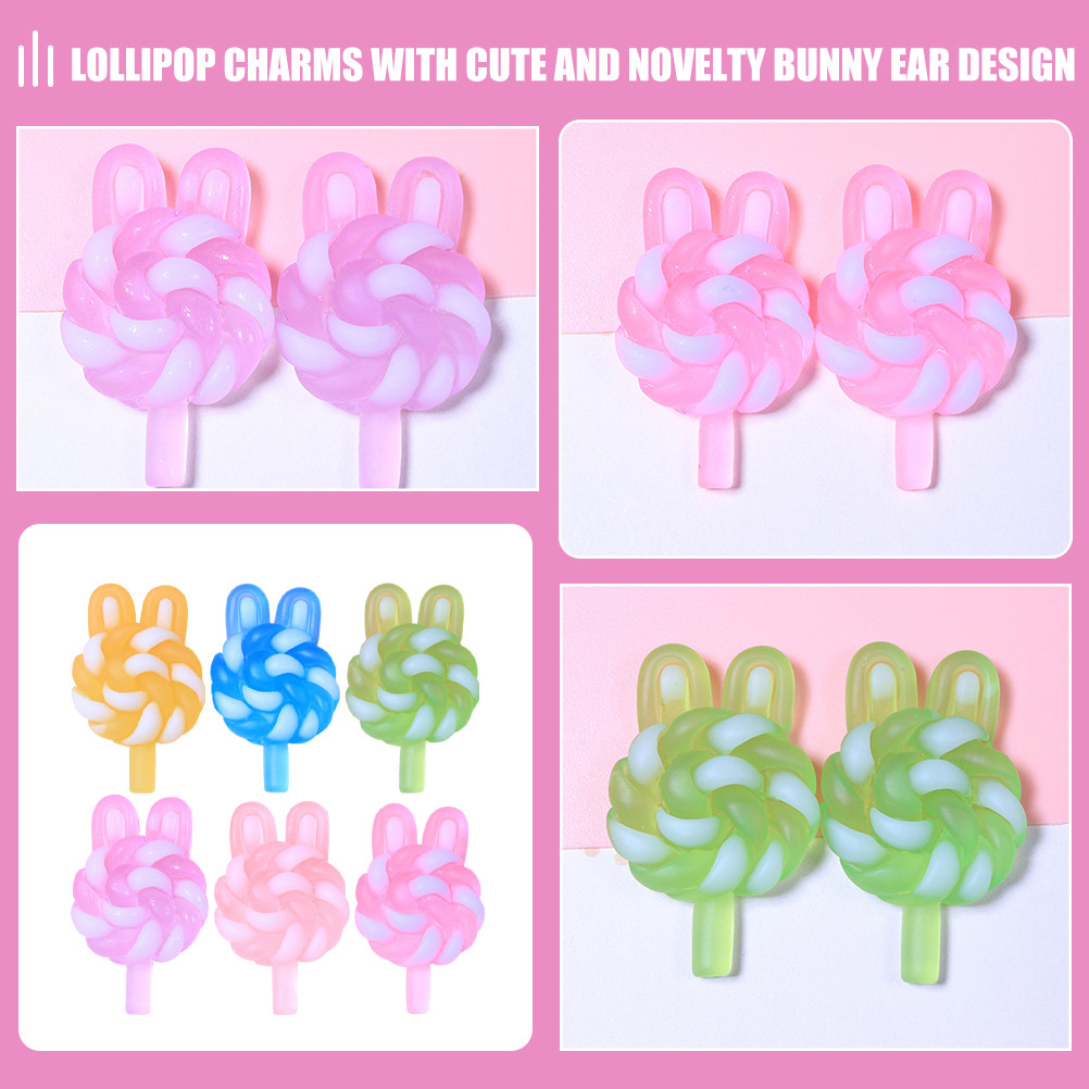 24Pcs Cute Cartoon Lollipop Ch - Resin Craft Supplies ulasan dan harga