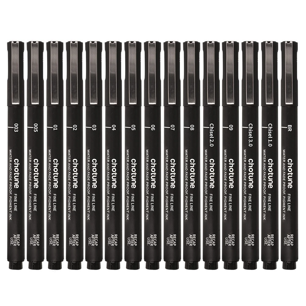 Black Micro Pens,15 Sizes,Wate - Copic Marker Sketch ulasan dan harga