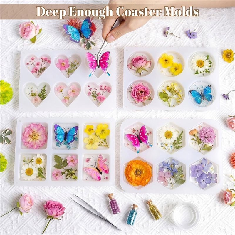 FYBL-Resin Molds 4 Inch Round  - Coaster Mold Round ulasan dan harga