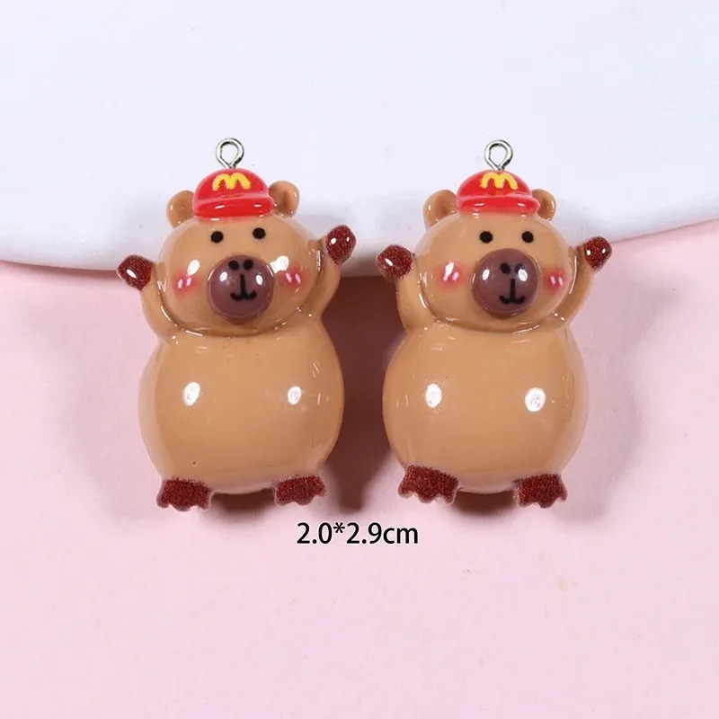 10Pcs Glossy Flatback Capybara - Resin Craft Supplies ulasan dan harga