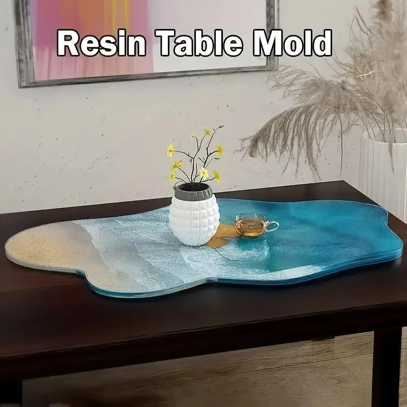 2026-Large 61cm Irregular Tray - Resin Ocean Wave Mold ulasan dan harga