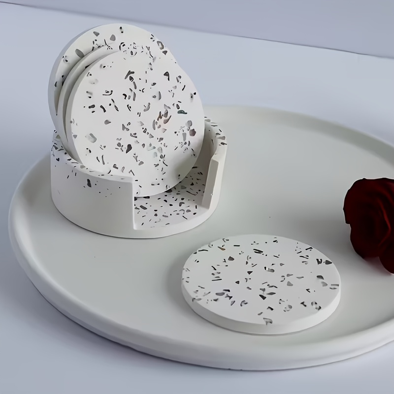 5pcs Round Coaster Silicone Mo - Serving Tray Mold ulasan dan harga