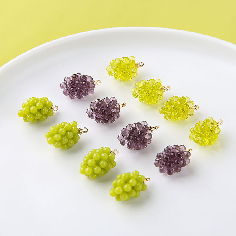 6pcs Cute Little Grapes Resin  - Resin Craft Projects ulasan dan harga