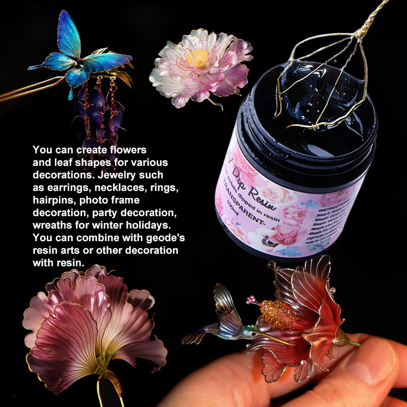 UV DIP Resin Glue UV Flower-Ma - Epoxy Uv Resin Kit ulasan dan harga