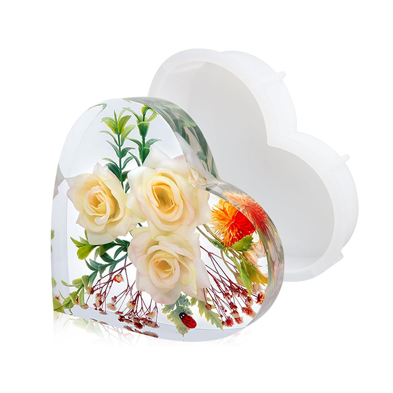 Large Heart Epoxy Resin Mold F - Flower Preservation Resin ulasan dan harga