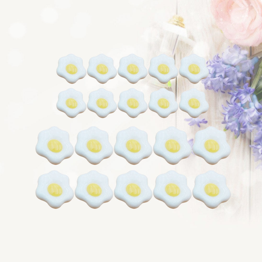 20Pcs Simulated Fried Egg Resi - Resin Craft Supplies ulasan dan harga