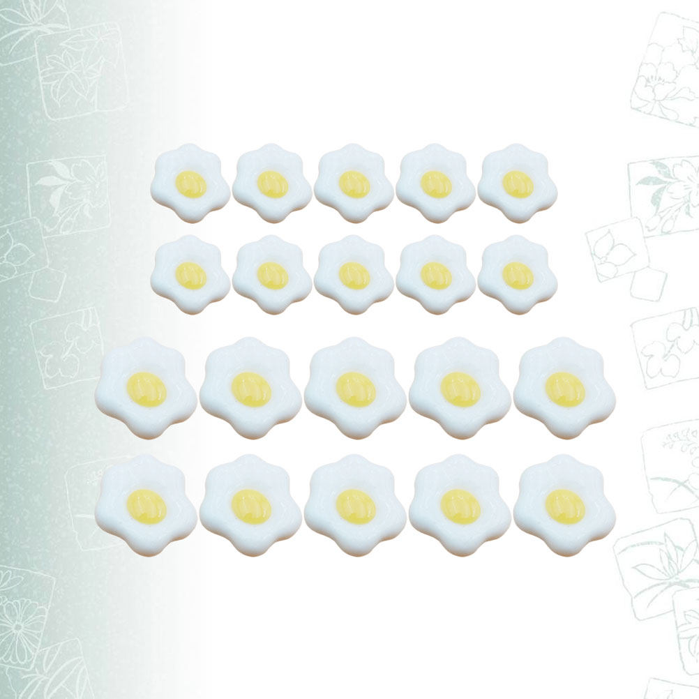 20Pcs Simulated Fried Egg Resi - Resin Craft Supplies ulasan dan harga