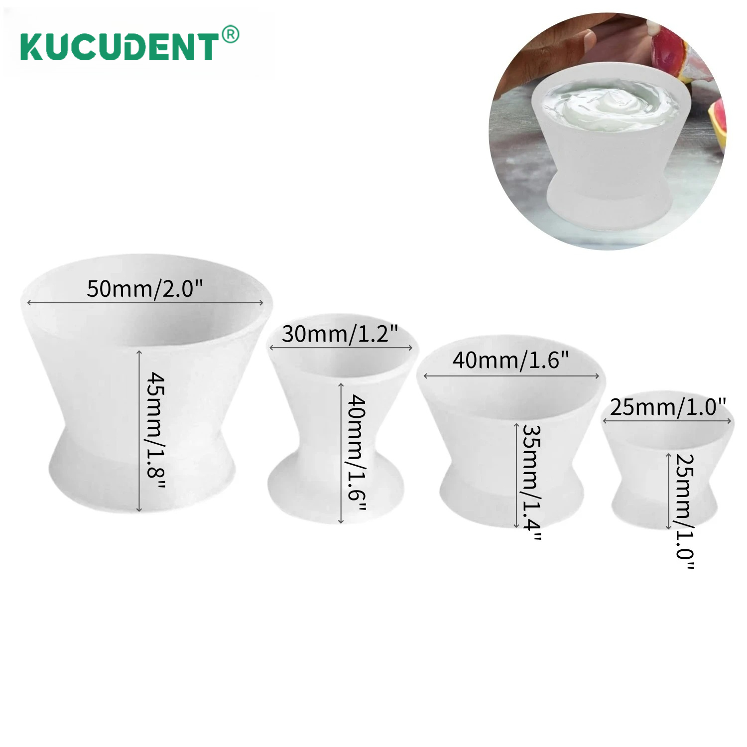 4Pcs/Set Dental Silicone Mixin - Mixing Cup Silicone ulasan dan harga