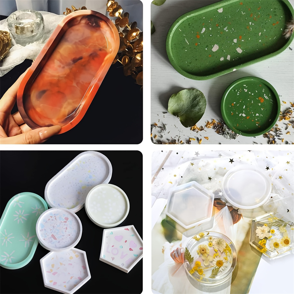 4pcs/Set Storage Tray Coaster  - Serving Tray Mold ulasan dan harga