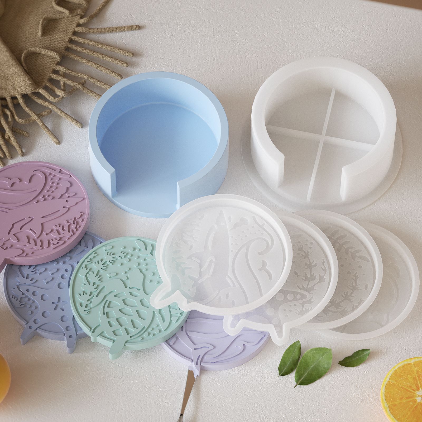 Plaster Coaster Storage Base M - Resin Ocean Wave Mold ulasan dan harga
