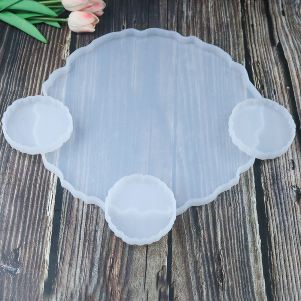 2Pcs Crystal Resin Silicone Tr - Serving Tray Mold ulasan dan harga