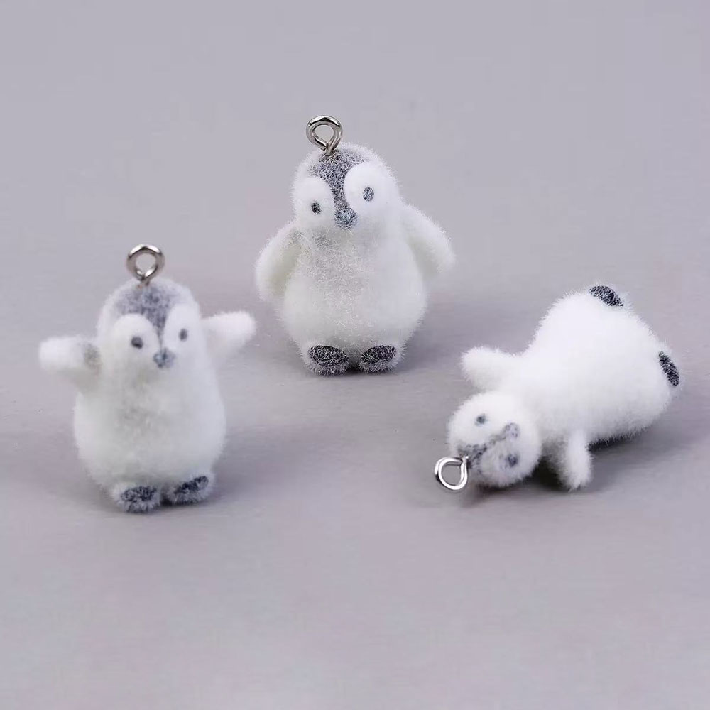 5pcs Flocking Small Penguin Re - Resin Craft Projects ulasan dan harga