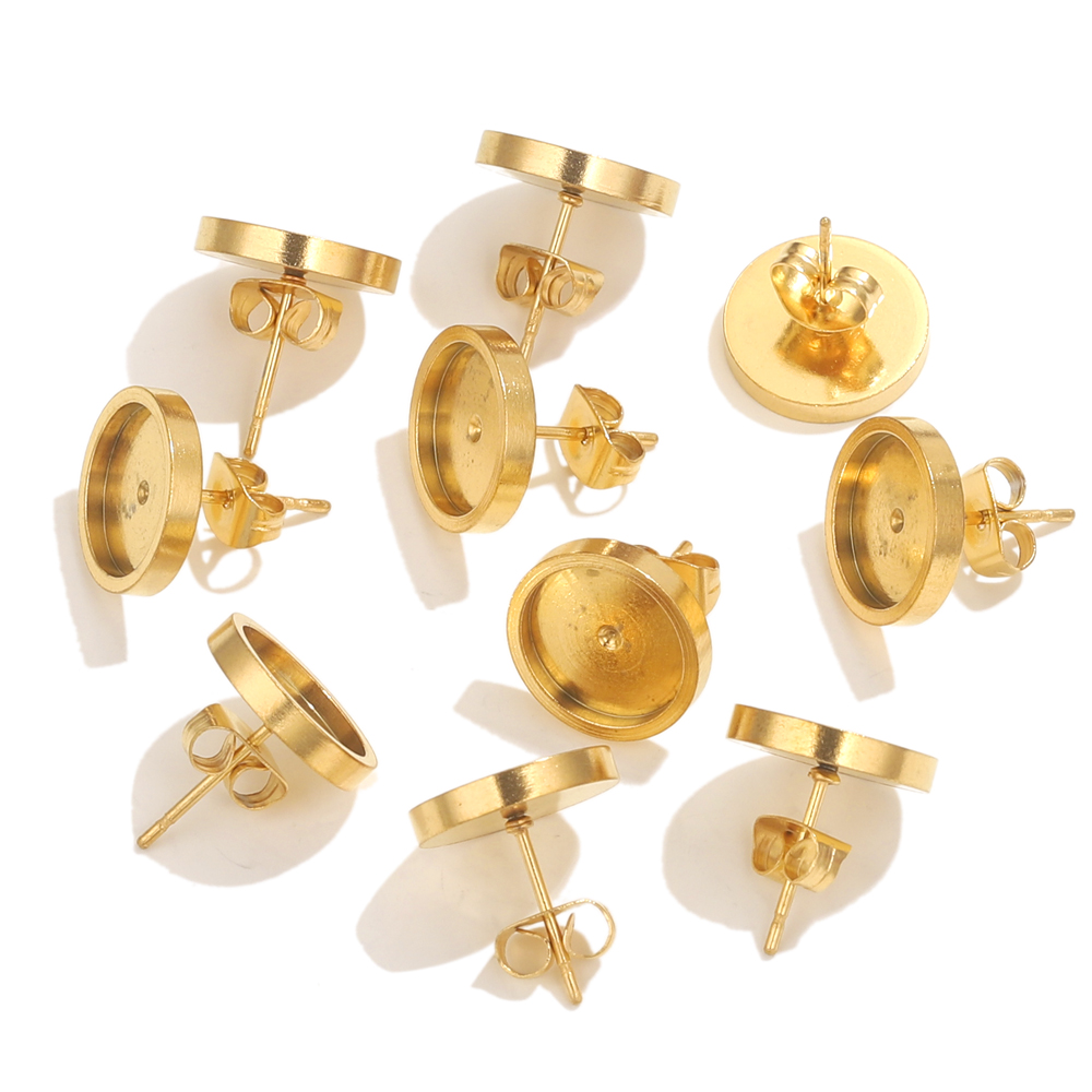 10pcs Stainless Steel Gold Ear - Resin Craft Projects ulasan dan harga