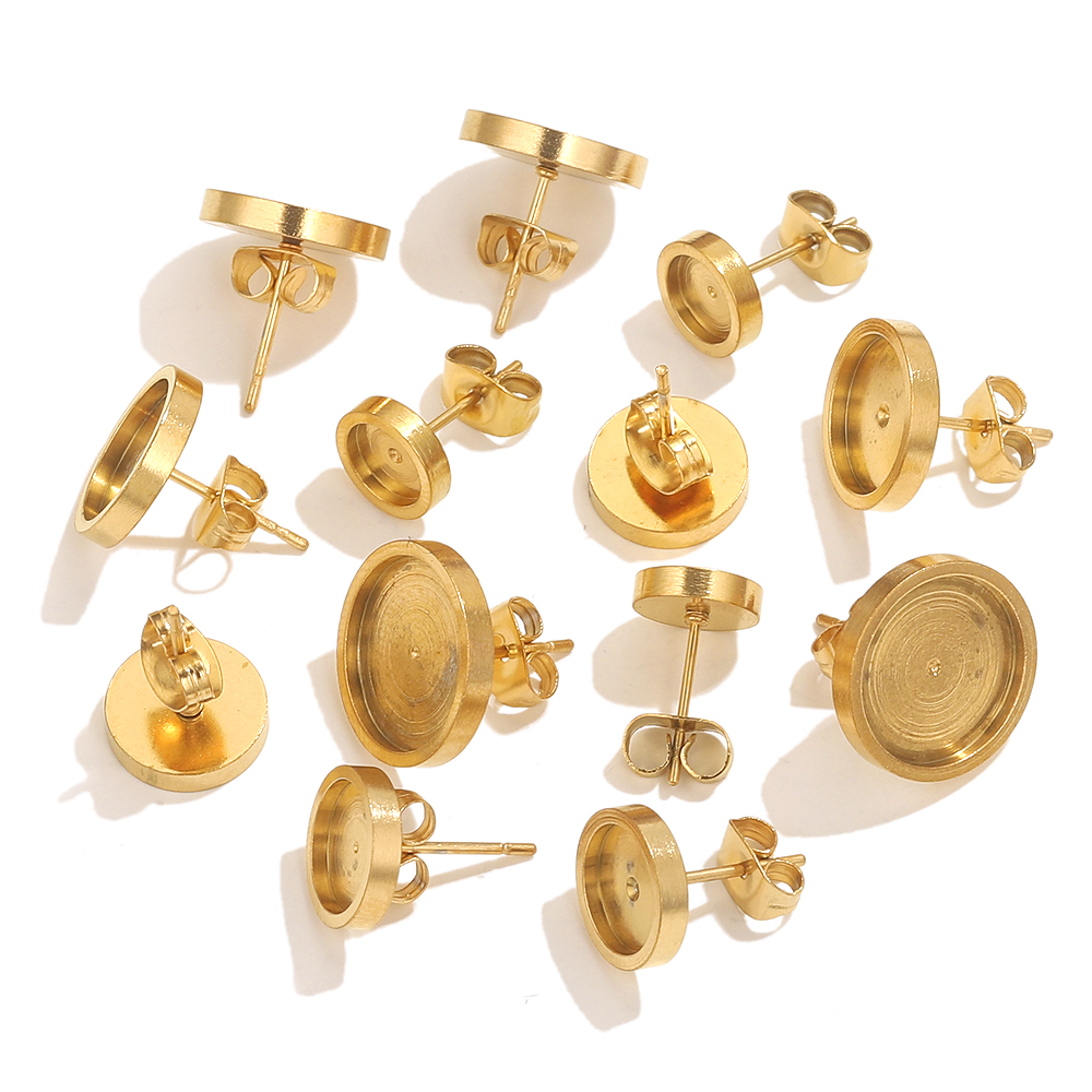 10pcs Stainless Steel Gold Ear - Resin Craft Projects ulasan dan harga