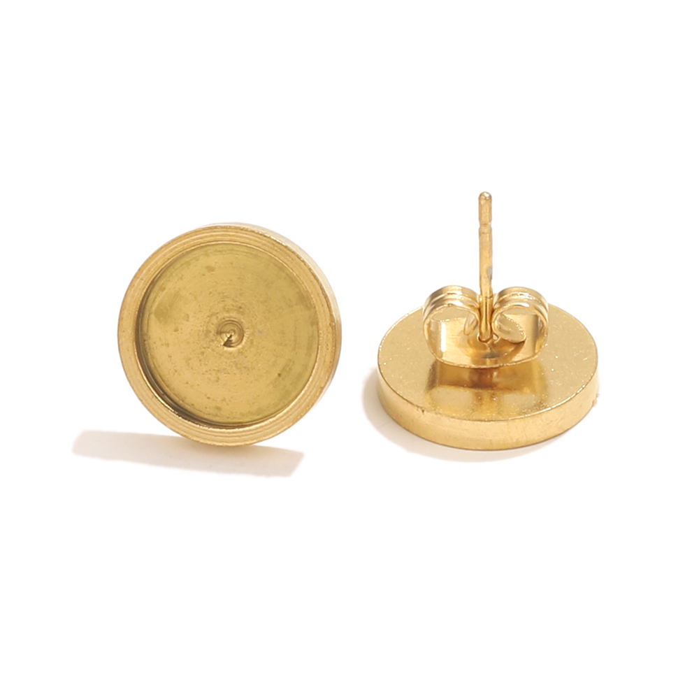 10pcs Stainless Steel Gold Ear - Resin Craft Projects ulasan dan harga
